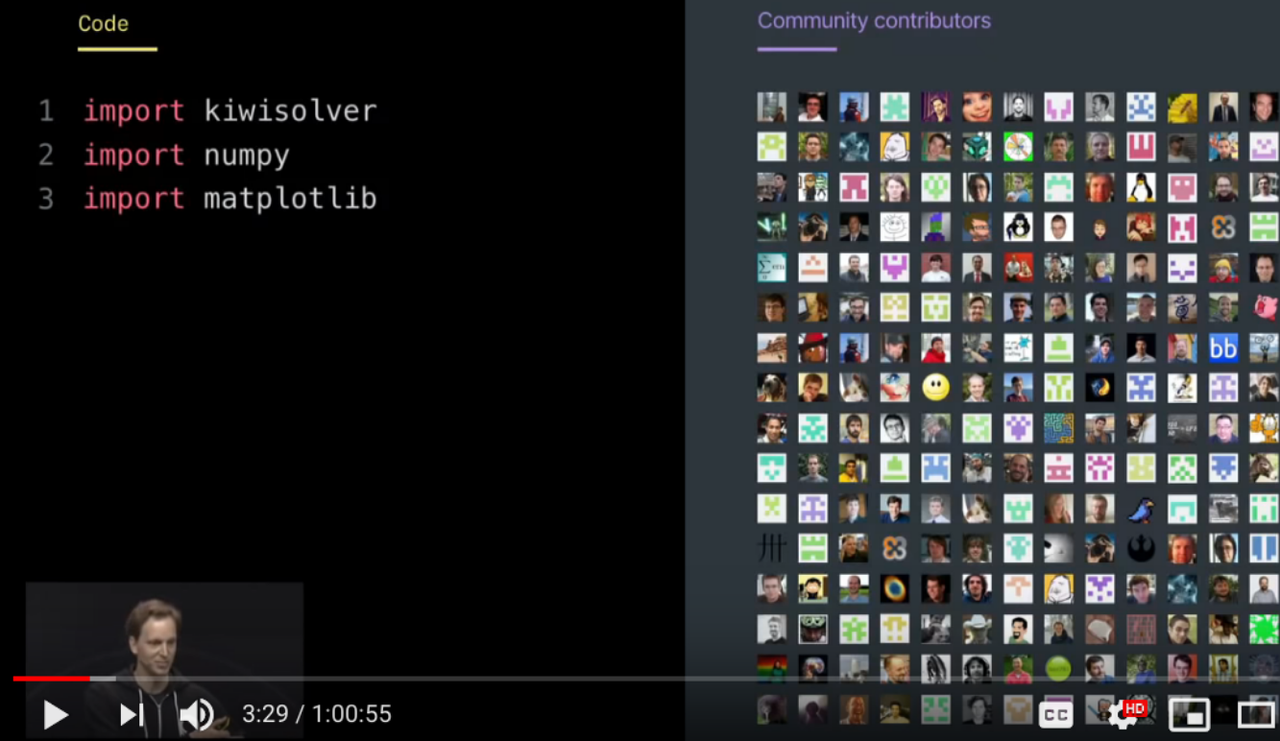 GitHub Satellite'19 keynote, showcasing NumPy and Matplotlib